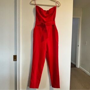 Hope's Vibrant Red Jumpsuit